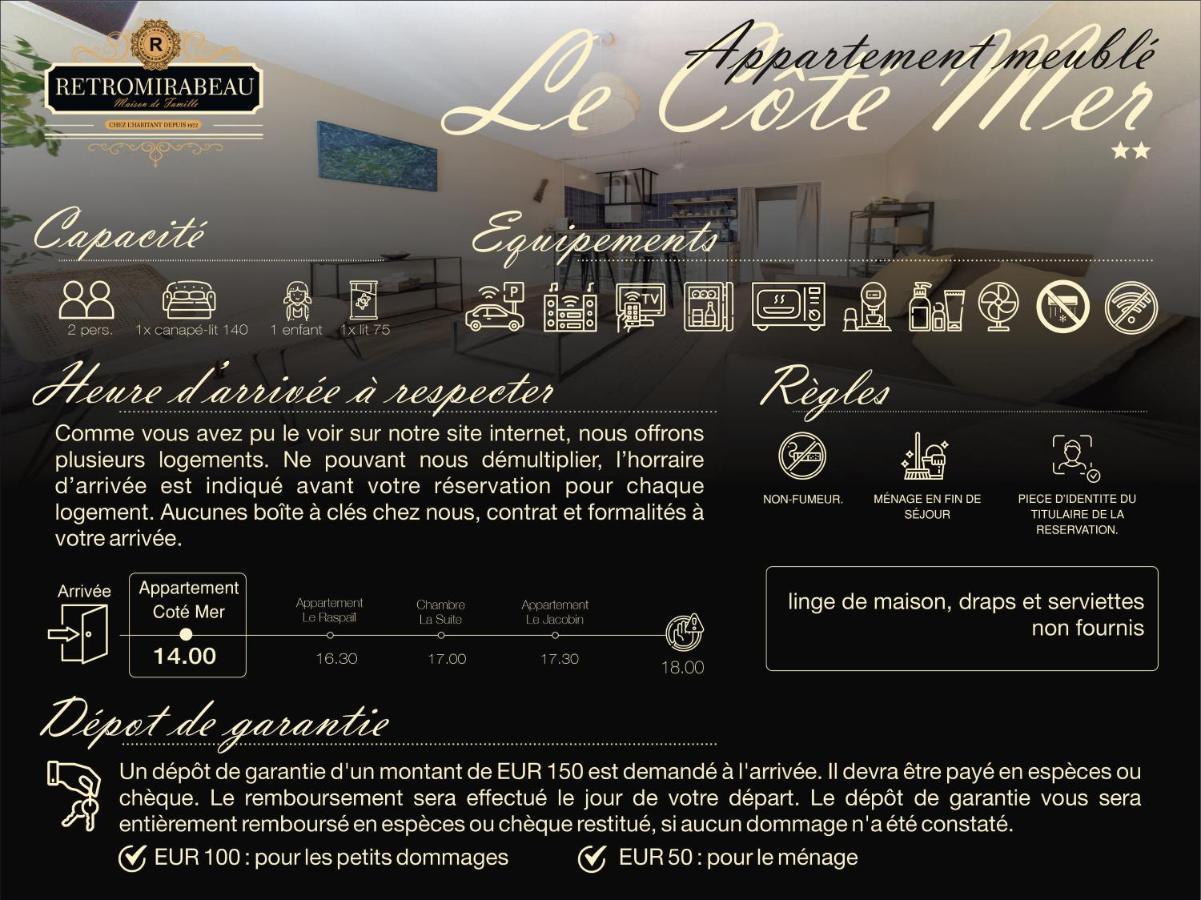 Retromirabeau "Cote Mer" - 29M2 - Lumineux - Terrasse Loggia - Vue Marina - Parking Securise - 2 A 3 Pers - Emplacement Top - Cheques Vacances Connect グリュイッサン エクステリア 写真